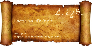 Laczina Áron névjegykártya